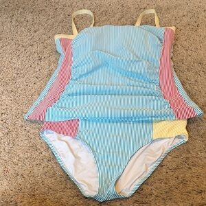 Striped Multicolor Tankini Swimsuit